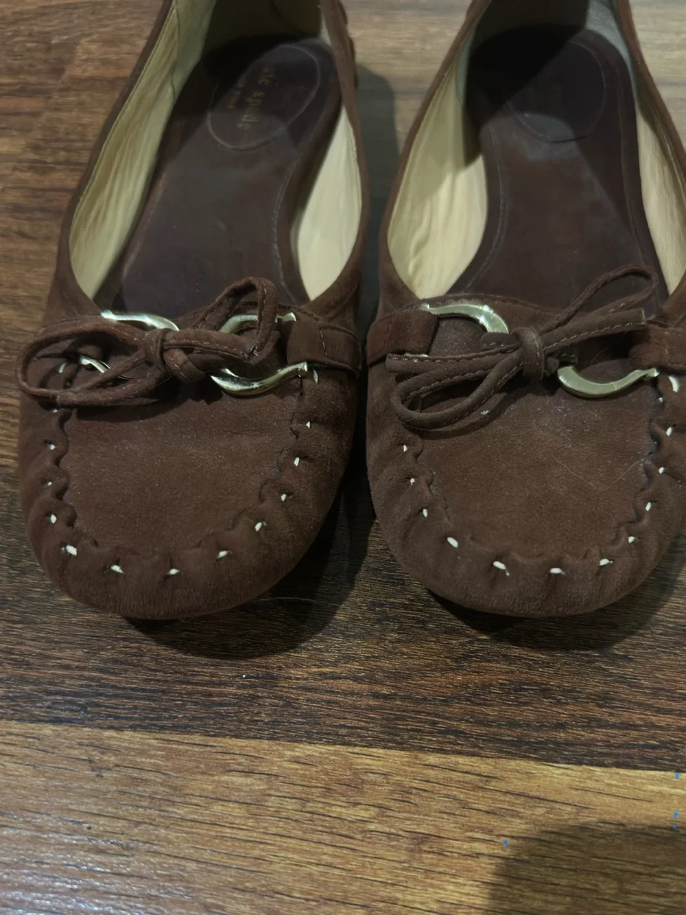 kate spade Brown Suede Moccasin Loafers